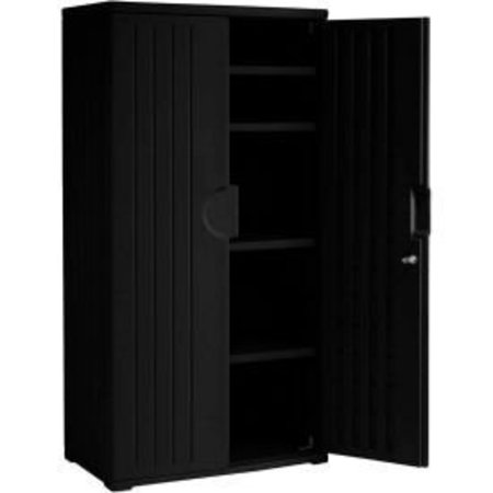 ICEBERG Plastic Storage Cabinet 36x22x72 - Black 92571